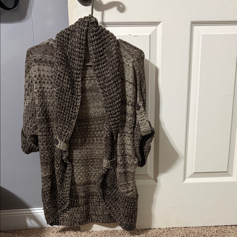Cato Daisy Textured Brown Women's Cardigan